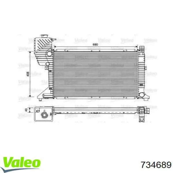 Радиатор 734689 VALEO