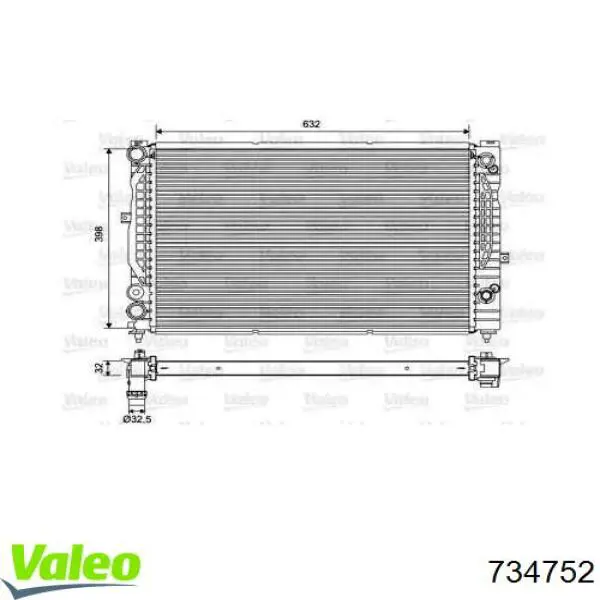 Радиатор 734752 VALEO