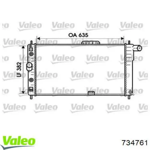 Радиатор 734761 VALEO