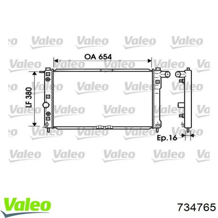 Радиатор 734765 VALEO