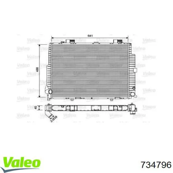 Радиатор 734796 VALEO