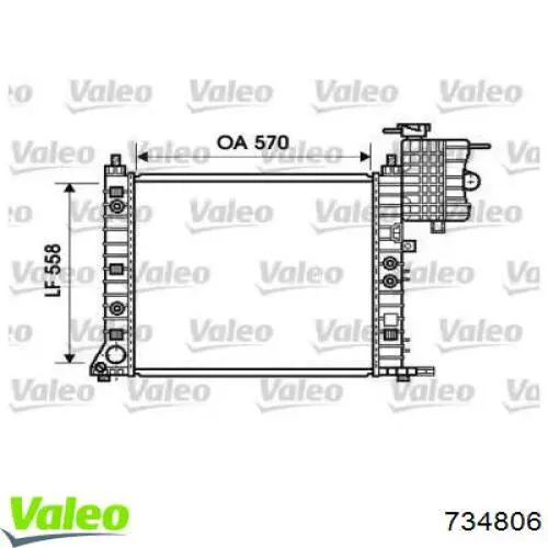 Радиатор 734806 VALEO