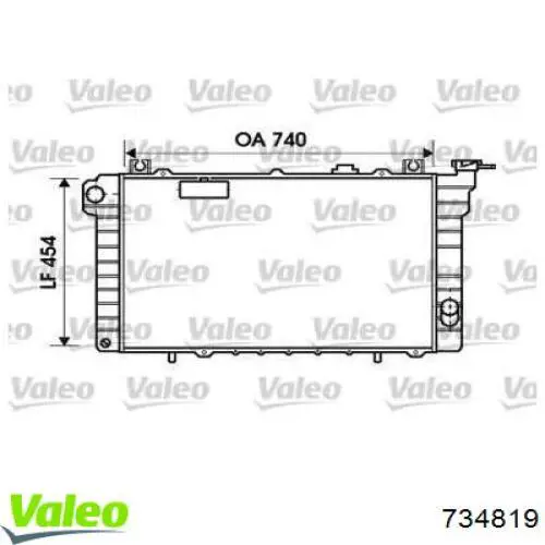 Радиатор 734819 VALEO