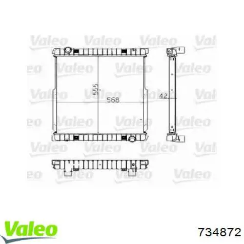 Радиатор 734872 VALEO