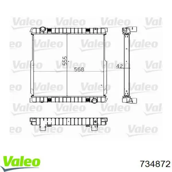 Купить 734872 VALEO Радиатор водяной