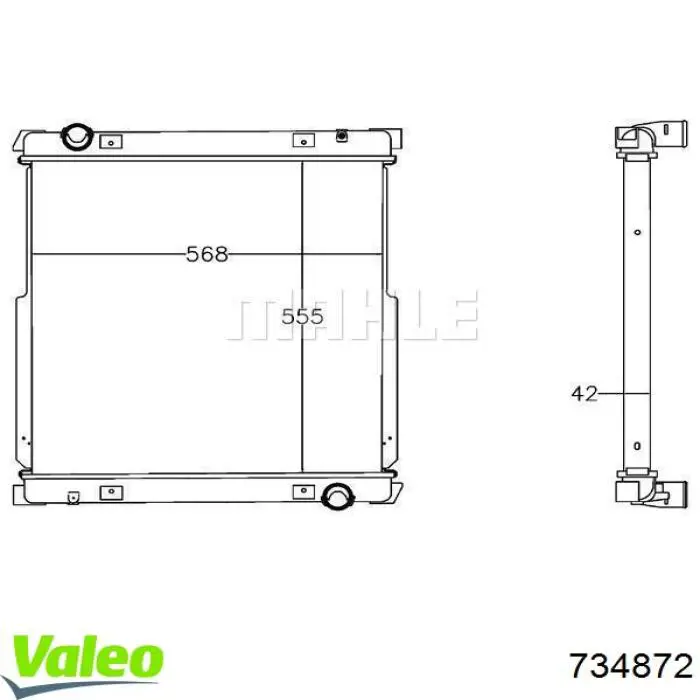 734872 VALEO Радиатор основной
