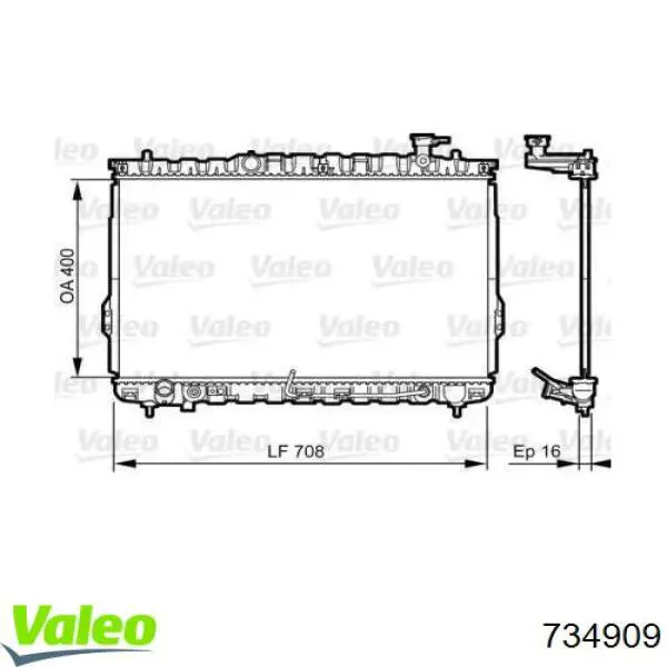 Радиатор 734909 VALEO