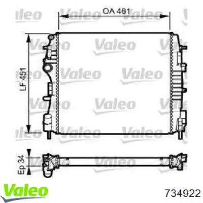 Купить 734922 VALEO Радиатор водяной