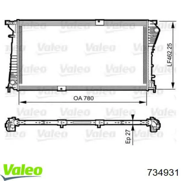 734931 VALEO Радиатор основной