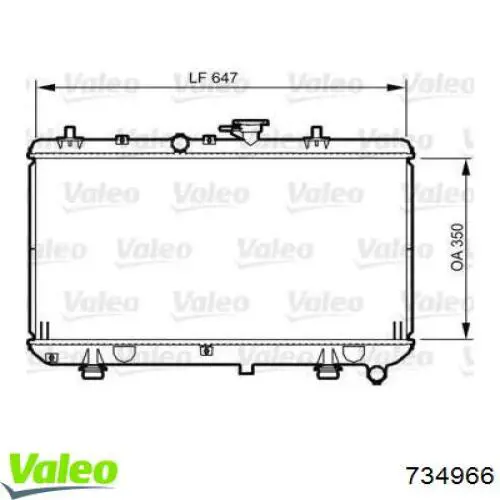 Радиатор 734966 VALEO