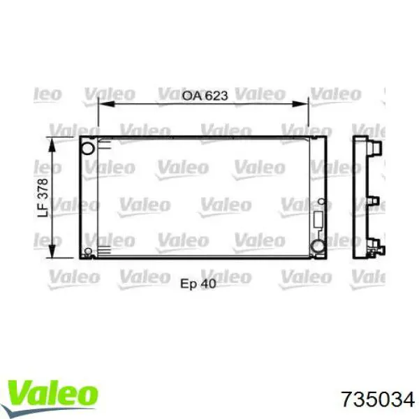 Радиатор 735034 VALEO