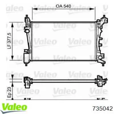 Радиатор 735042 VALEO