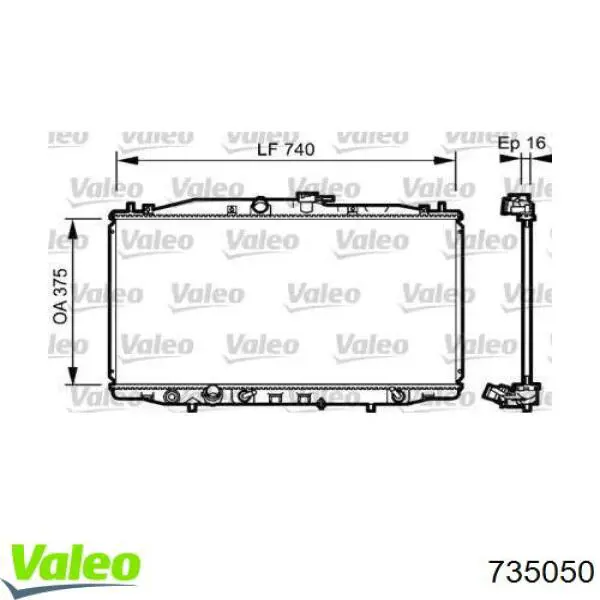 Радиатор охлаждения двигателя VALEO 735050 цена, от 121.46 USD