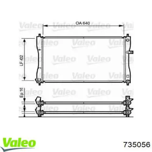 Радиатор 735056 VALEO