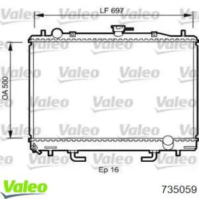 Радиатор 735059 VALEO