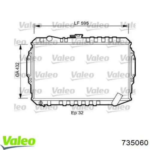 Радиатор 735060 VALEO