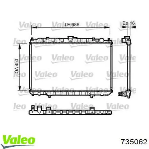 Радиатор 735062 VALEO