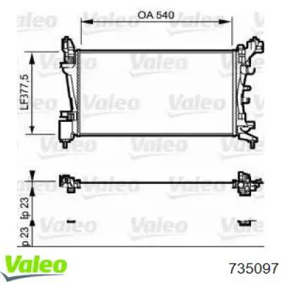 Радиатор 735097 VALEO