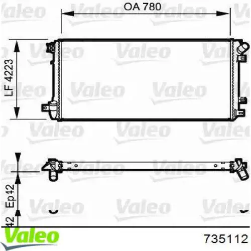 Радиатор 735112 VALEO