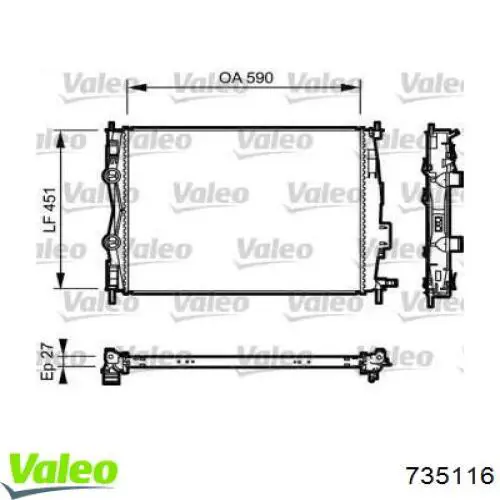 735116 VALEO Радиатор основной