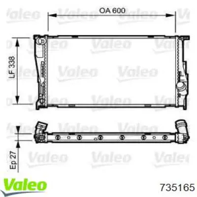 Радиатор 735165 VALEO