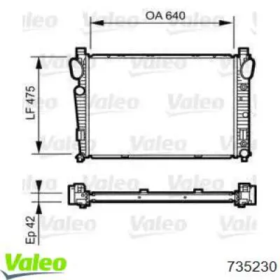 Радиатор 735230 VALEO