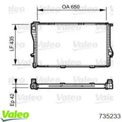 Радиатор 735233 VALEO