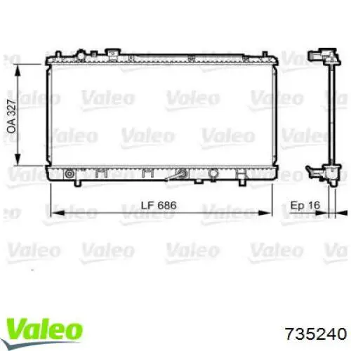 Радиатор 735240 VALEO