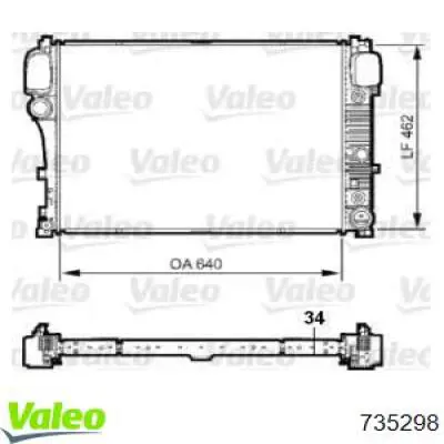 Радиатор 735298 VALEO