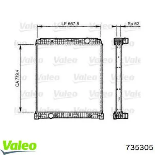 Радиатор печки 735305 VALEO