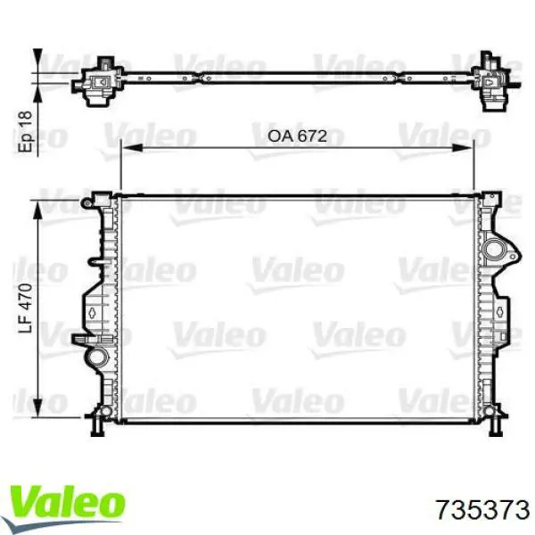 735373 VALEO Радиатор основной