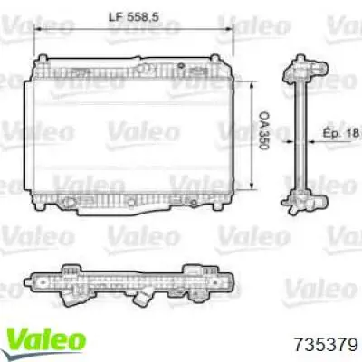 Радиатор 735379 VALEO