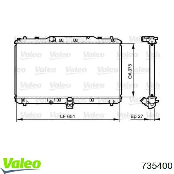 Купить PL102048R Koyorad Радиатор водяной