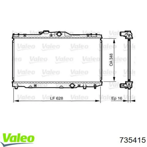 Радиатор 735415 VALEO