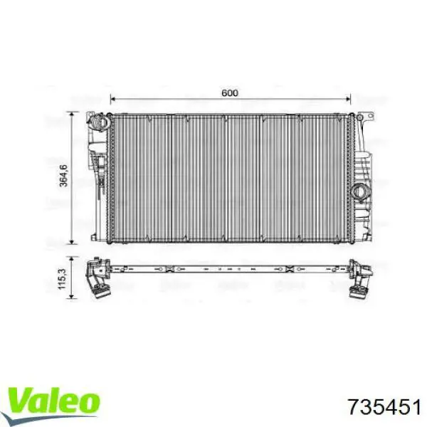 735451 VALEO радиатор