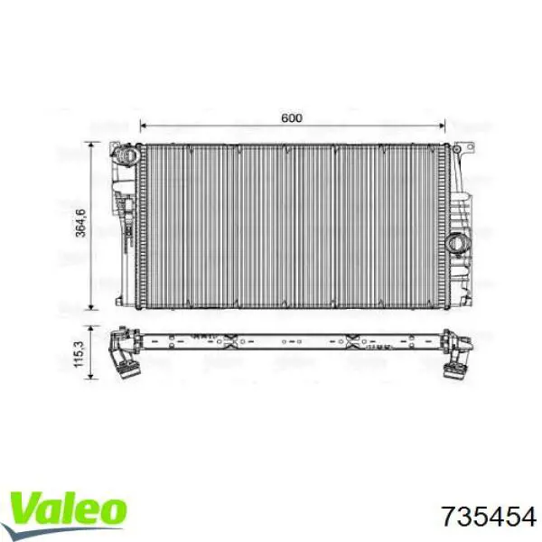 Купить 735454 VALEO Радиатор водяной