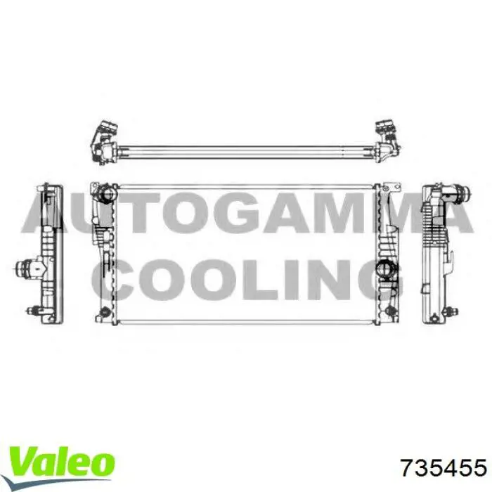 Радиатор 735455 VALEO