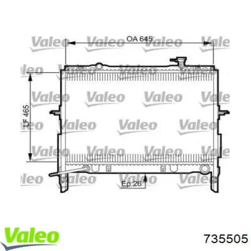 Радиатор 735505 VALEO