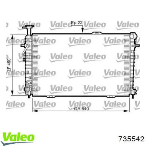 Радиатор 735542 VALEO