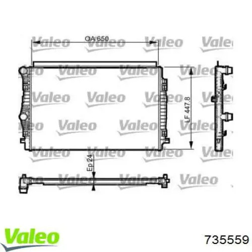 Радиатор 735559 VALEO