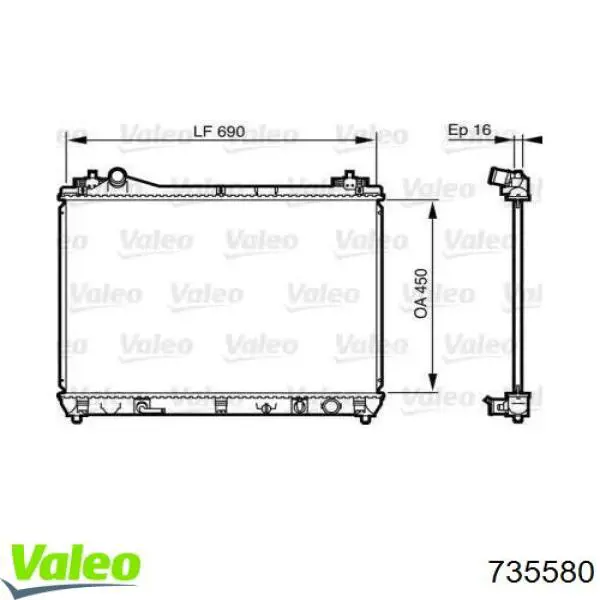 Радиатор 735580 VALEO