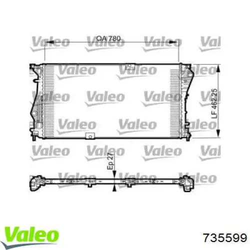 Радиатор 735599 VALEO