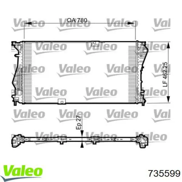 Радиатор 735599 VALEO