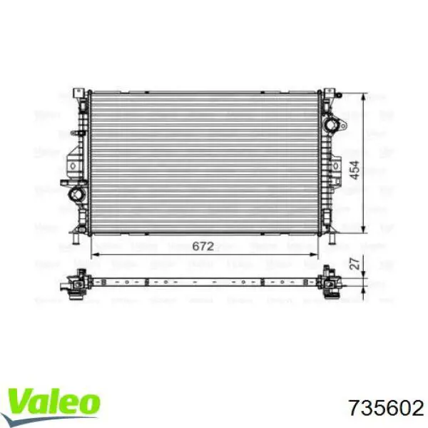 Радиатор 735602 VALEO