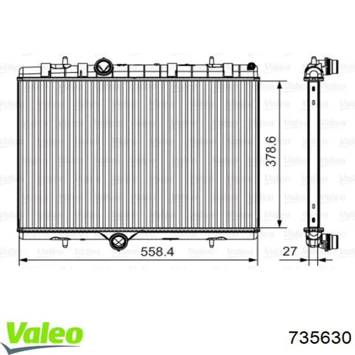 735630 VALEO радиатор