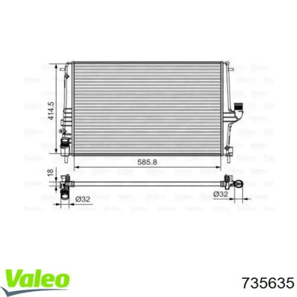 735635 VALEO радиатор