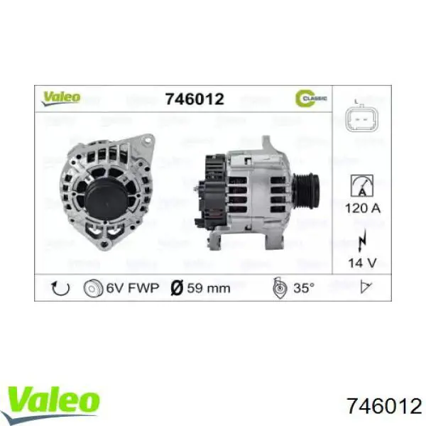 Gerador 746012 VALEO