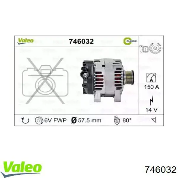 Генератор 746032 VALEO