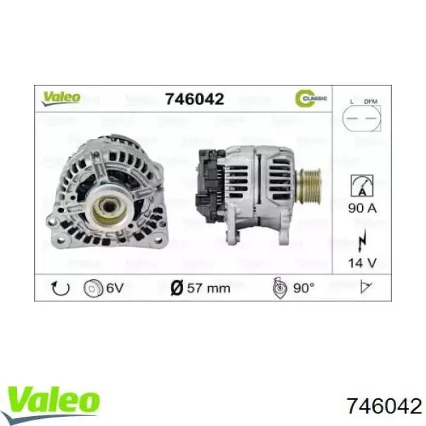 Генератор 746042 VALEO