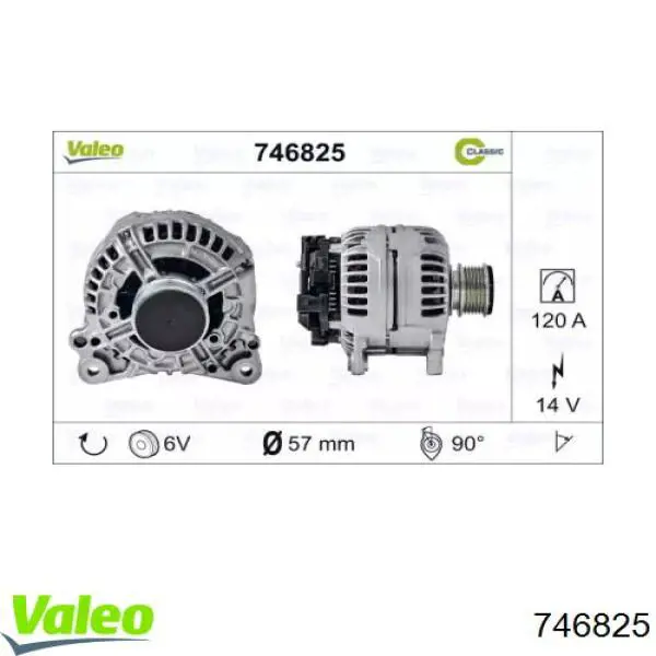 Генератор 746825 VALEO